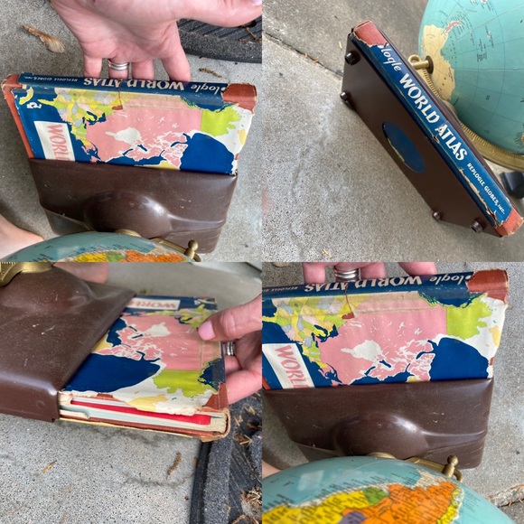 REPLOGLE | Vintage Reference World Globe with Atlas, 10" diameter (c.1954) - Picture 6 of 11